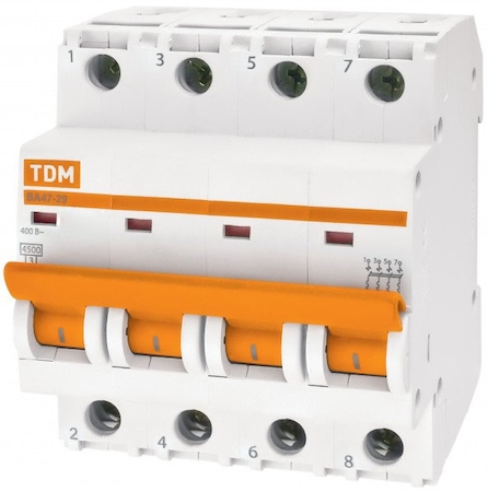 TDM ELECTRIC SQ0206-0129 Авт. выкл.ВА47-29 4Р 40А 4,5кА х-ка С TDM